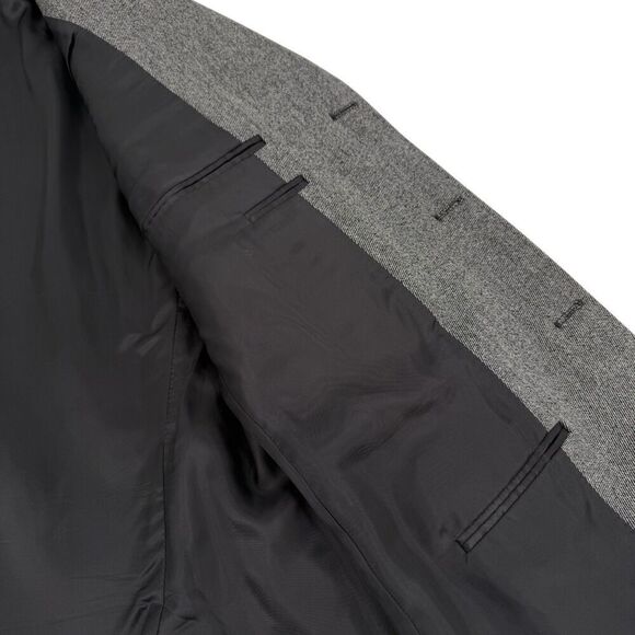 Canali Men's 3 Button Wool Blazer Patch Pockets Charcoal Gray Size 40R - Picture 9 of 15